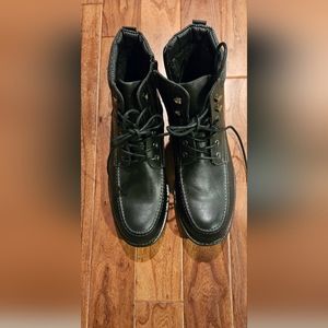 Box Bruno Marc Combat Boot Fur Lining Zipper Boots Sz 13 Black